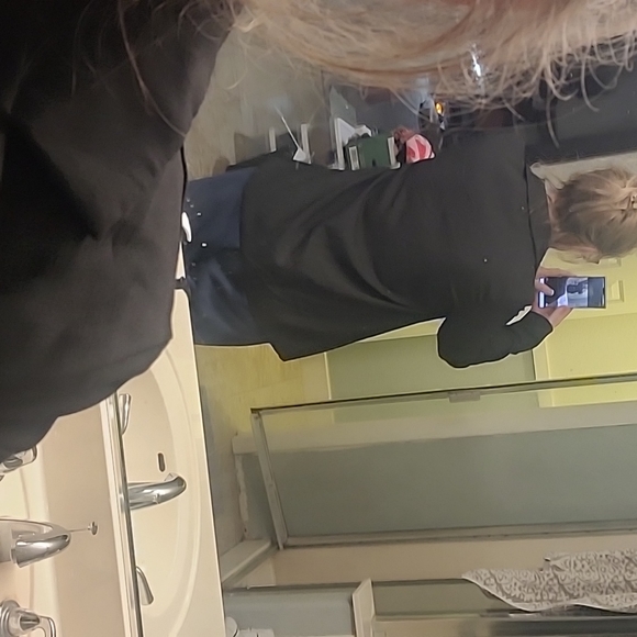 STUNNING PRETTY LITTLE THING 80s SINGLE BREAST single button black BLAZER - Picture 2 of 10